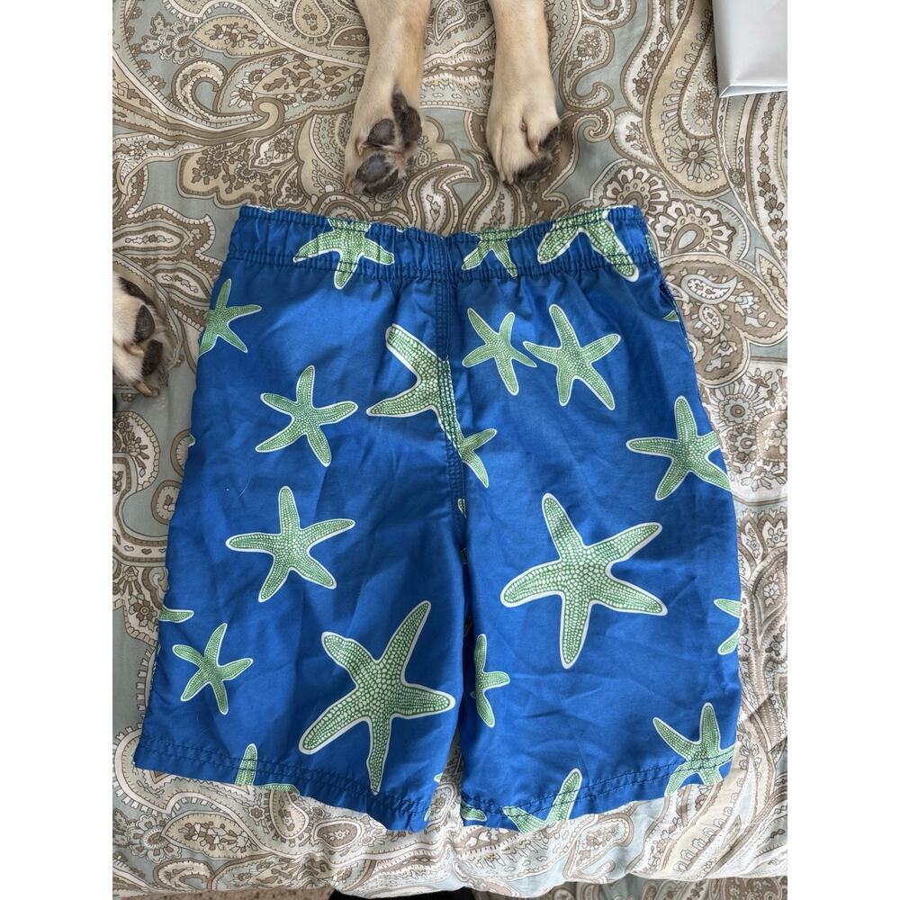 Kanu Surf Boys Blue Starfish Board Shorts Swim Trunks Tie Waist Pockets Size 5/6 - Picture 6 of 7